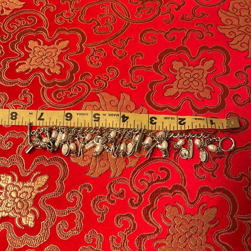 Silver Toned Hairdresser Bracelet